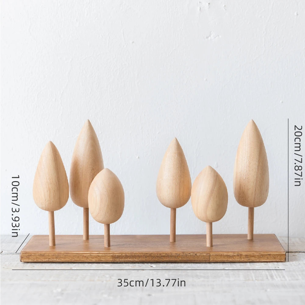 Nordic Adorable Home Scene, 4Pcs Small Wooden House Miniature Set