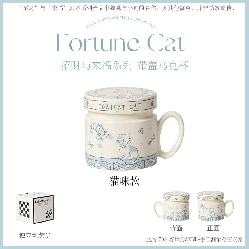 18 Style Options with Lids, Coffee Mugs for Couples, Ceramic Mugs That Can Fit in the Microwave and Dishwasher