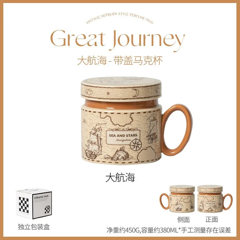 18 Style Options with Lids, Coffee Mugs for Couples, Ceramic Mugs That Can Fit in the Microwave and Dishwasher