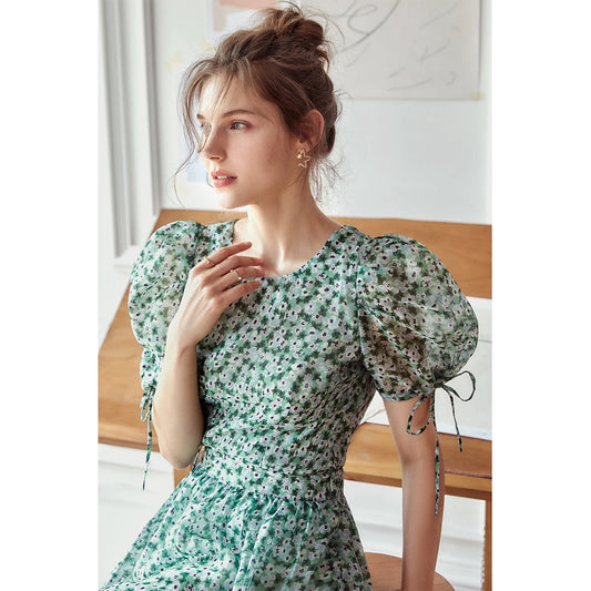 French Chic Puff Sleeve Set Skirt and Top - Mod Yours