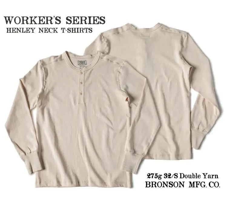 Henley Cotton Organic Long Sleeve T-Shirt