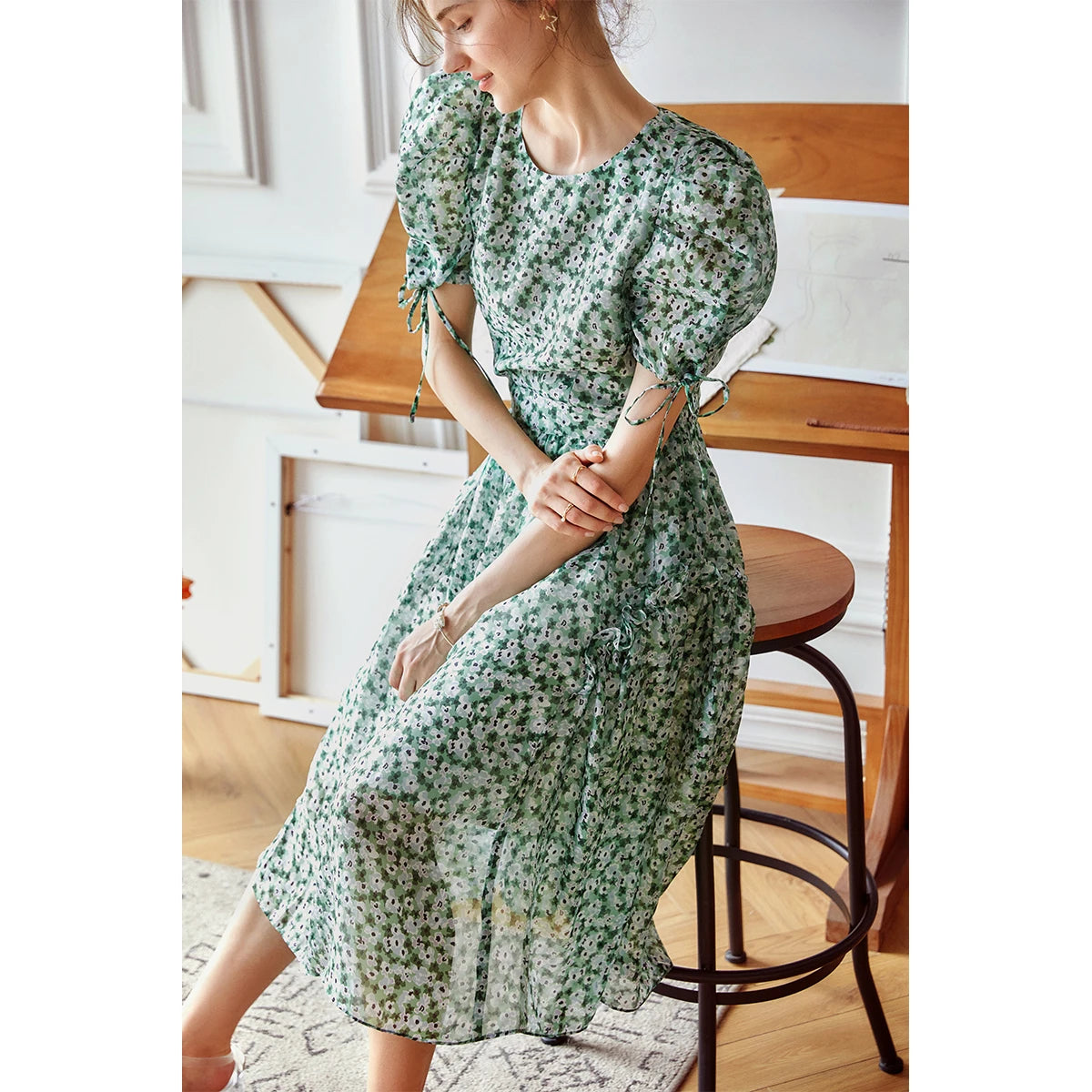 French Chic Puff Sleeve Set Skirt and Top - Mod Yours