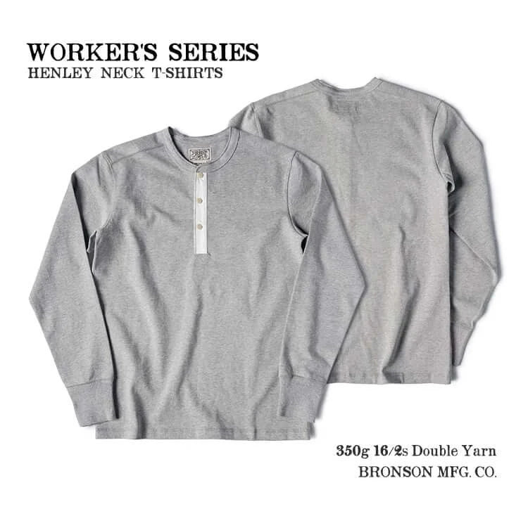 Henley Cotton Organic Long Sleeve T-Shirt