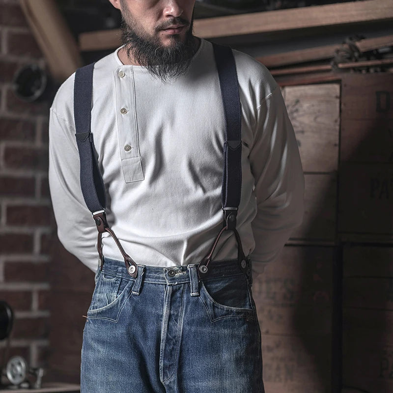 Suspenders American Vintage Workwear Style Men's Braces Adjustable
