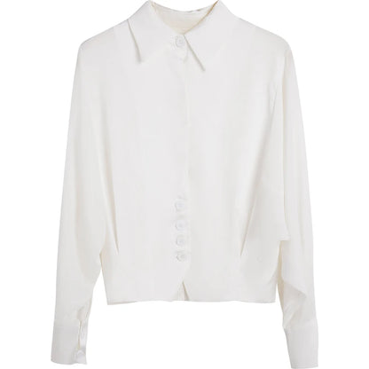 OLrain French Elegant Shirt Woman 2026 Autumn Single Breasted Long Sleeve Blouse Vintage Commute Female Clothing Tops O23CX69620 - Mod Yours