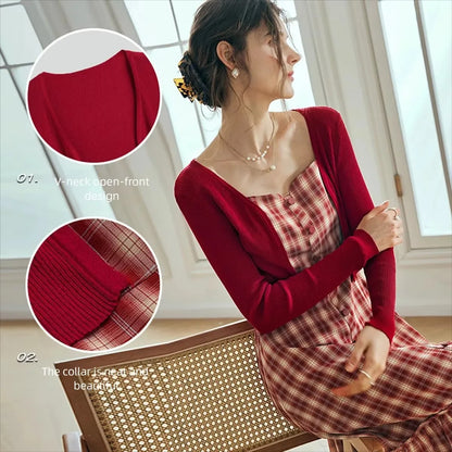 Vintage Red Cardigan - Mod Yours