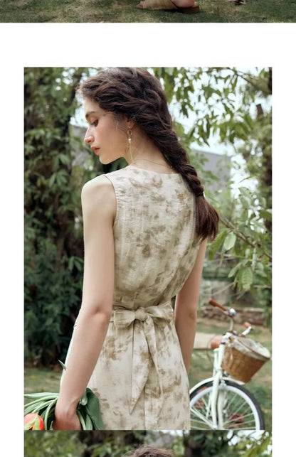 Printed Classic Apricot Dress - Mod Yours