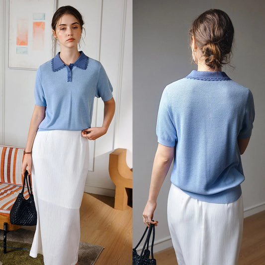 French Blue Pullover Shirt - Mod Yours