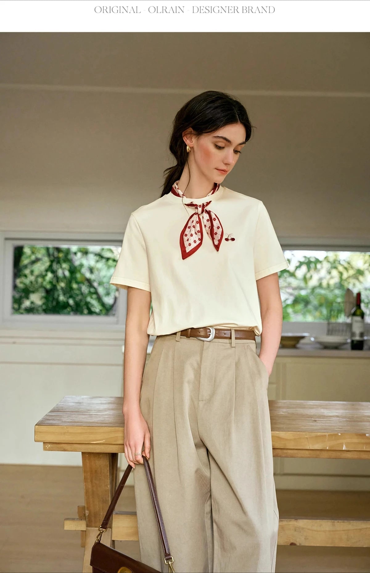 Apricot Tie Cherry Shirt Tee - Mod Yours