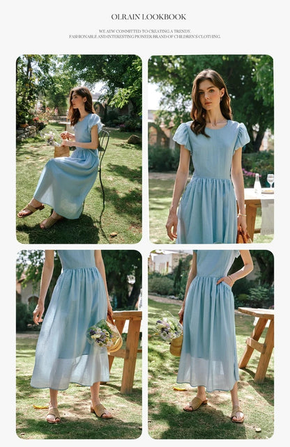 Blossom Blue Dress - Mod Yours
