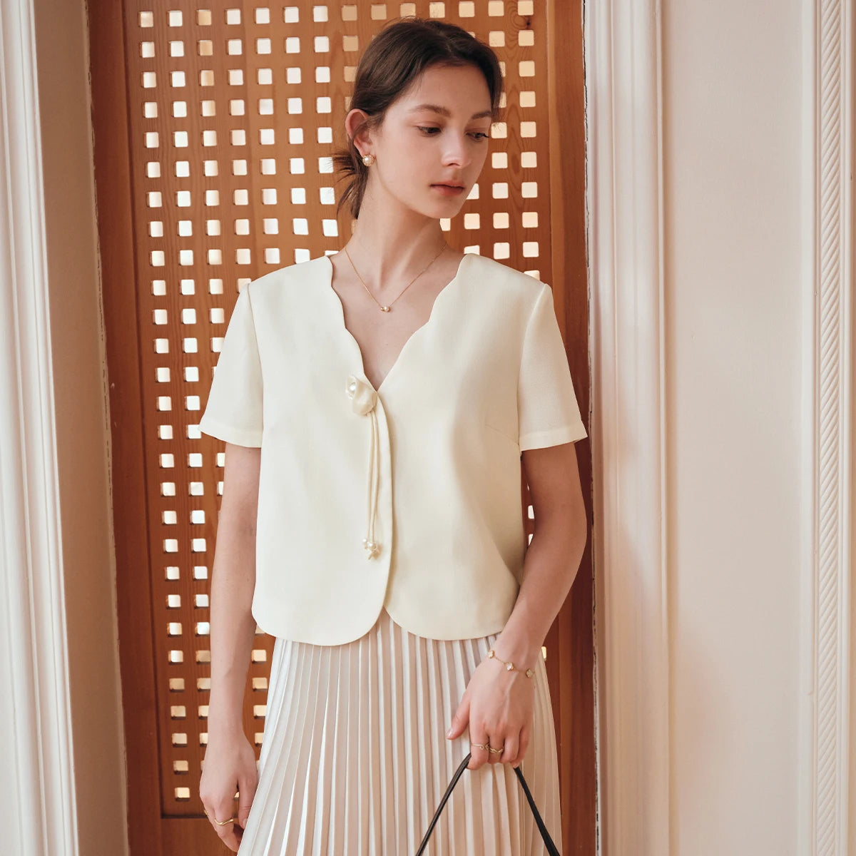 Apricot French Crop Top - Mod Yours