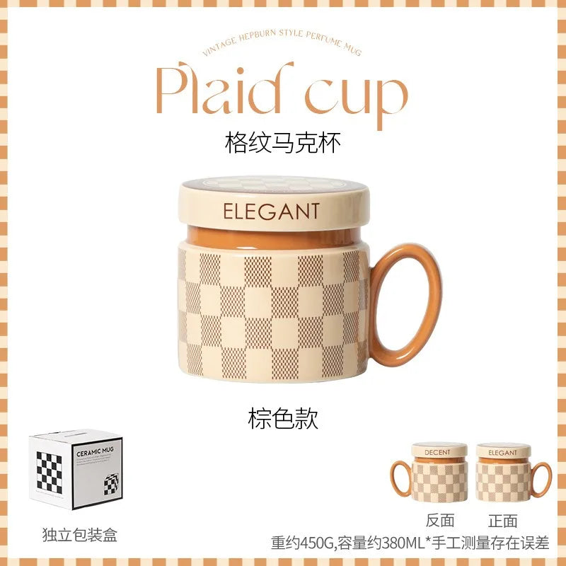 18 Style Options with Lids, Coffee Mugs for Couples, Ceramic Mugs That Can Fit in the Microwave and Dishwasher